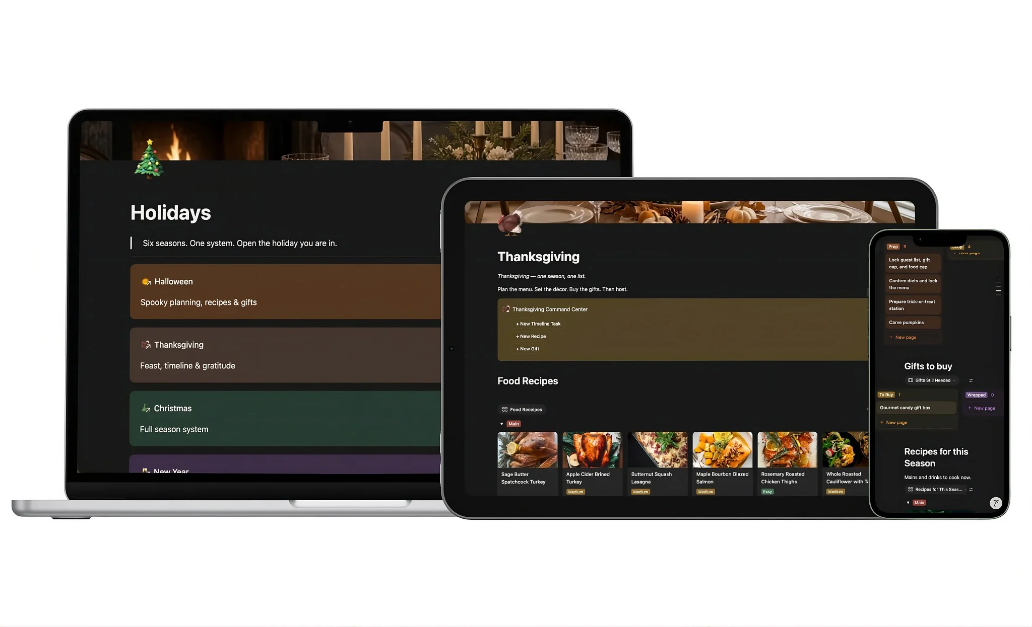 HolidayHQ planner on a laptop and phone