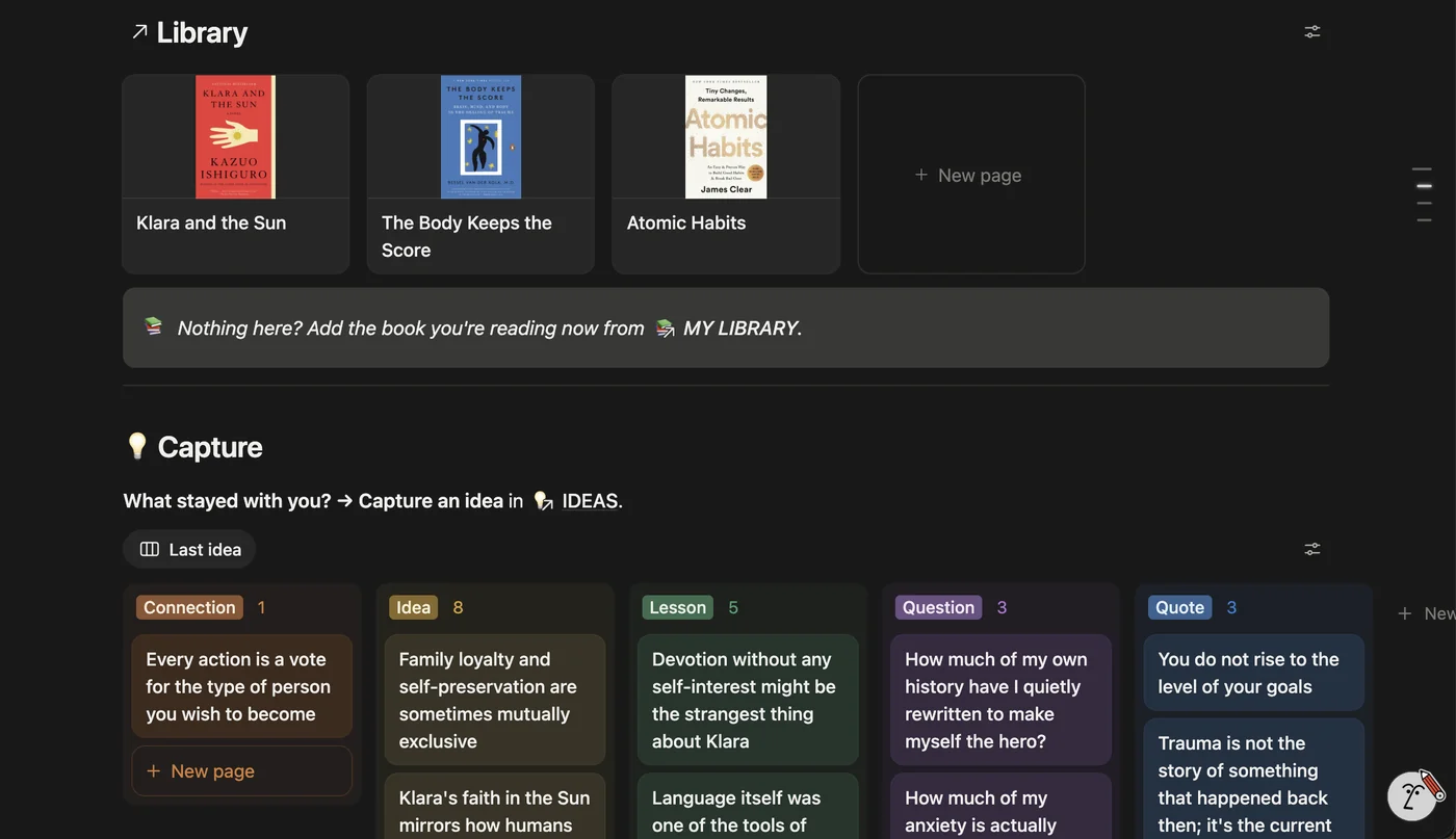 ReadHQ real product screenshot: Library book covers